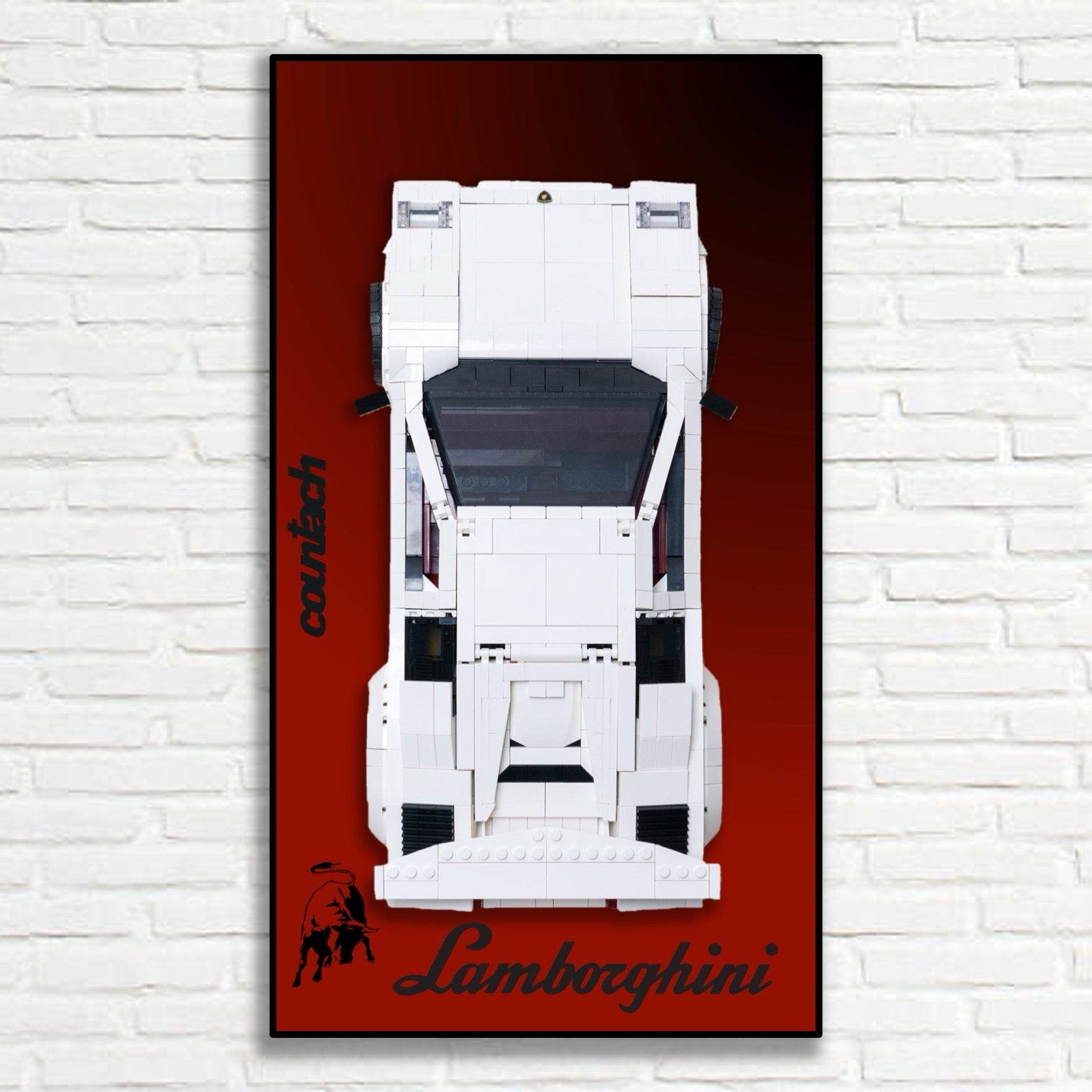 Tableau Lamborghini Countach 5000 Quattrovalvole LEGO® Icons 10337 - Kadris
