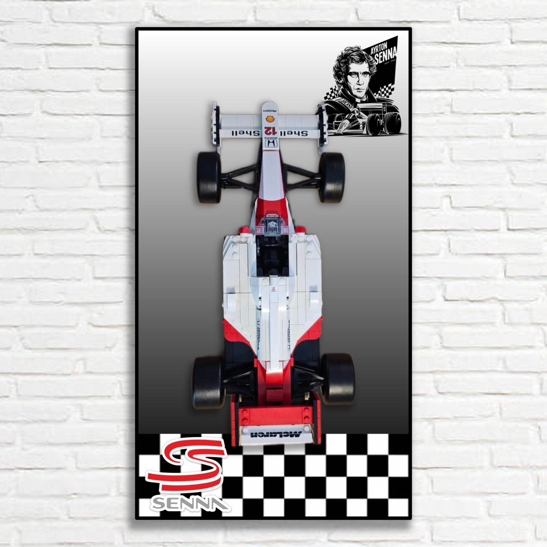 Tableau McLaren MP4/4 & Ayrton Senna LEGO® Icons 10330 - Kadris